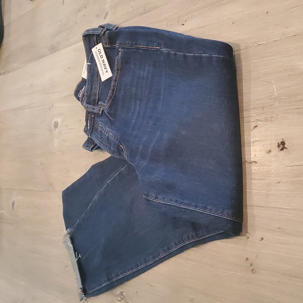 O.G. STRAIGHT ANKLE HIGHRISE SZ 0 MED BLUE JEANS NWT SECRET SLIM POCKETS